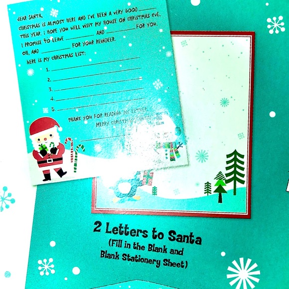 Hallmark Santa Letters with coloring sheets, envelopes, Crayons - Picture 3 of 16